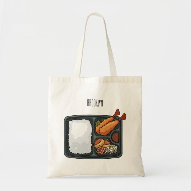 Bento cartoon illustration  tote bag (Front)