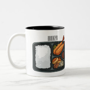 Bento cartoon illustration  Two-Tone coffee mug