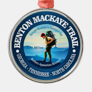 Benton MacKaye Trail (Hiker C) Metal Tree Decoration