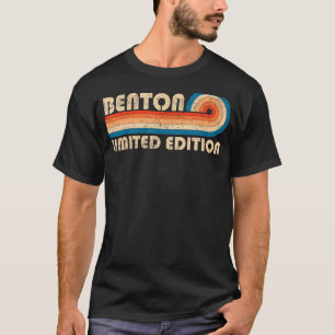 BENTON Surname Retro Vintage 80s 90s Birthday Reun T-Shirt