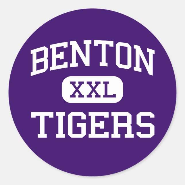 Benton - Tigers - High School - Benton Louisiana Classic Round Sticker (Front)
