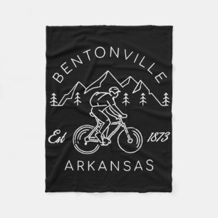 Bentonville Arkansas Mountain Biking Cyclist Simpl Fleece Blanket