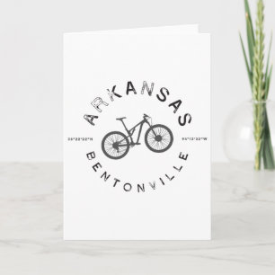 Bentonville Arkansas Mountain Biking T  Card