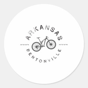 Bentonville Arkansas Mountain Biking T Classic Round Sticker