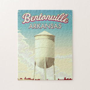 Bentonville, Arkansas travel poster. Jigsaw Puzzle