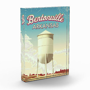 Bentonville, Arkansas travel poster. Photo Block