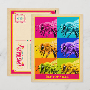 Bentonville Postcard Arkansas Honeybee Vintage