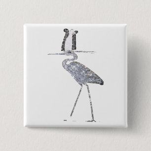 Benu Bird 15 Cm Square Badge