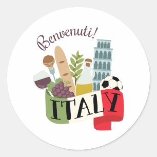 Benvenuti Classic Round Sticker