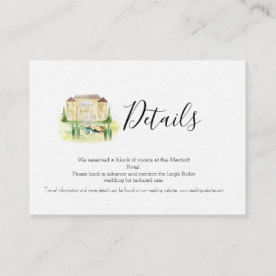 Benvenuti Italia Villa Wedding Details Card
