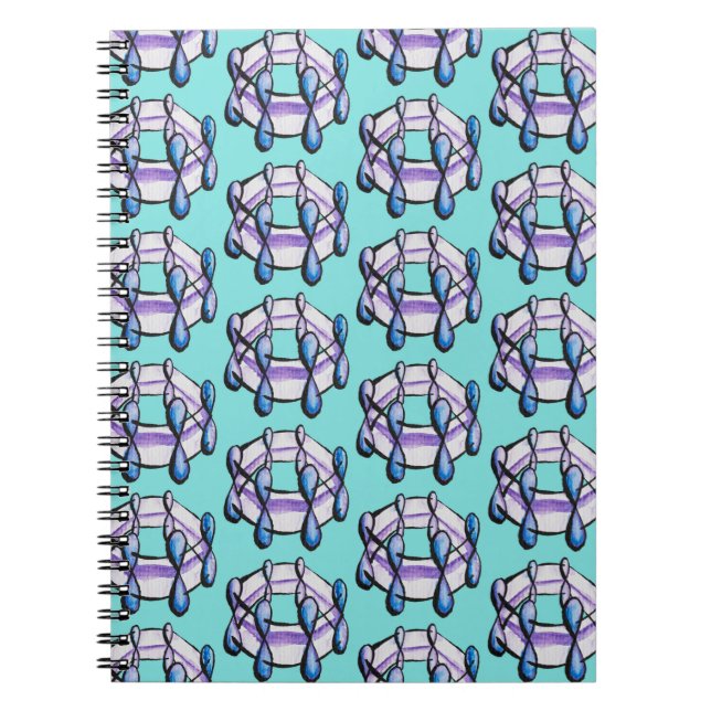 Benzene Molecule Pattern Organic Chemistry Art Notebook (Front)