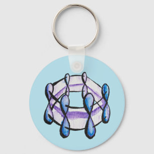 Benzene Molecule QR Code Organic Chemistry Science Key Ring