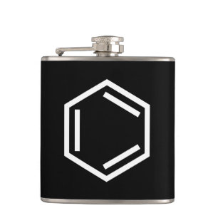 BENZENE RING SYMBOL HIP FLASK