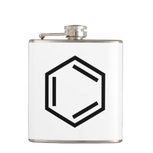 BENZENE RING SYMBOL HIP FLASK