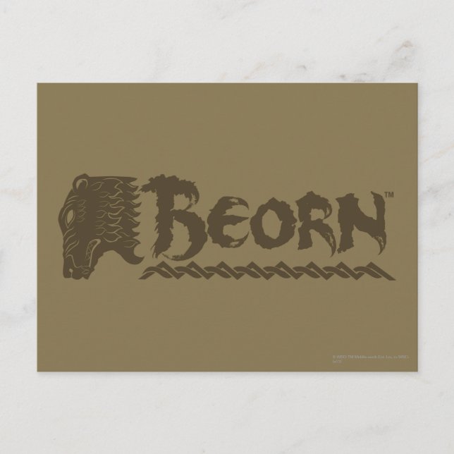 BEORN™ Bear Head Name Postcard (Front)