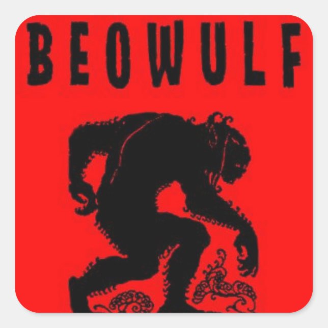 Beowulf  - Grendel Square Sticker (Front)