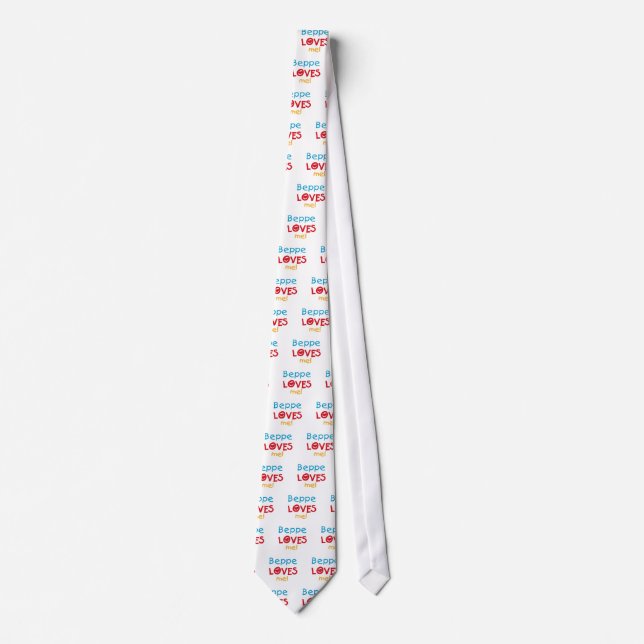 Beppe Loves Me T-shirts and Gifts Tie (Front)