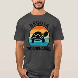 Bequia The Grenadines Retro Sunset with Turtle 12 T-Shirt