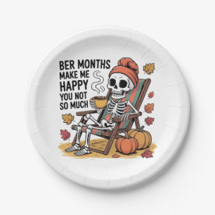 Ber Months Make Me Happy You Not So Much Xmas Paper Plate