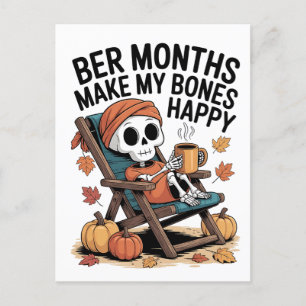 Ber Months Make My Bones Happy Christmas Holiday Postcard