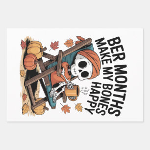 Ber Months Make My Bones Happy Wrapping Paper Sheet