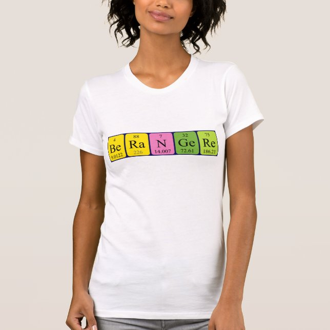 Berangere periodic table name shirt (Front)