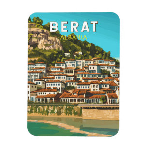 Berat Albania Travel Art Vintage Magnet