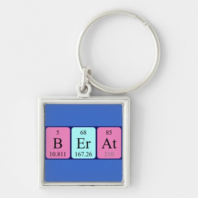 Berat periodic table name keyring (Front)