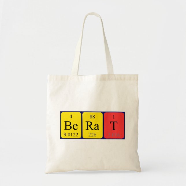 Berat periodic table name tote bag (Front)