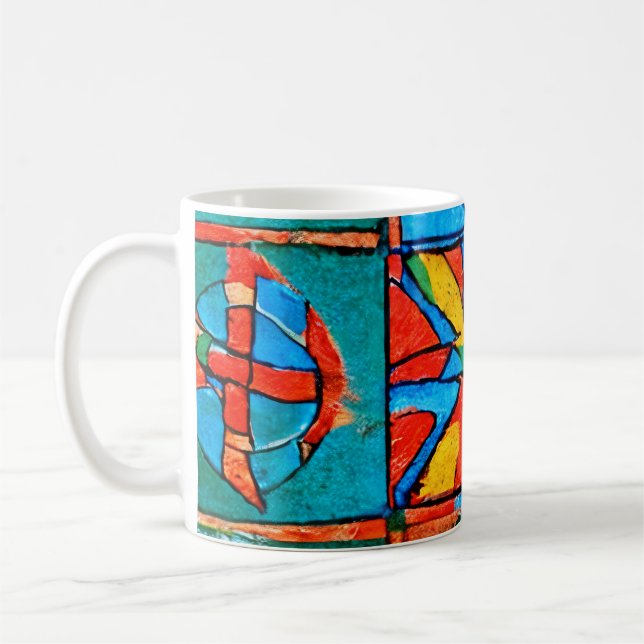 Berber Amazigh motifs, signs and symbols abstract Coffee Mug (Left)