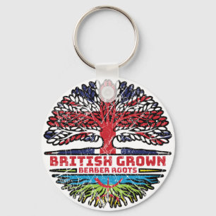 Berber Amazigh Uk United Kingdom British Tree Key Ring