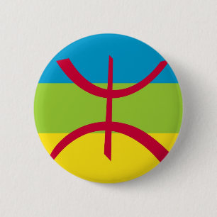 berber ethnic flag 6 cm round badge
