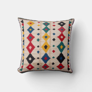 Berber-Inspired White Kilim Pillows: Chic Meets  Cushion