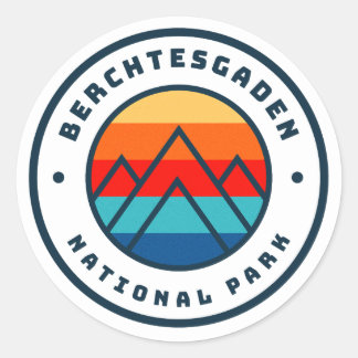Berchtesgaden National Park Germany Minimalist Classic Round Sticker