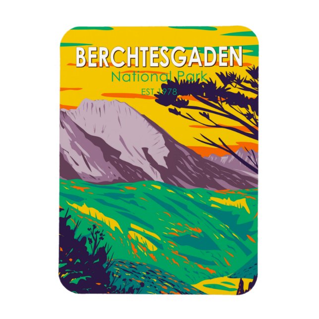 Berchtesgaden National Park Germany Vintage Magnet (Vertical)