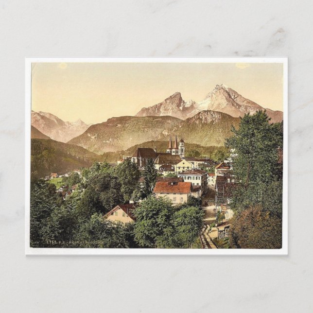 Berchtesgaden with Waltzmann, Upper Bavaria, Germa Postcard (Front)