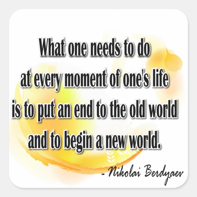 Berdyaev Square Sticker (Front)