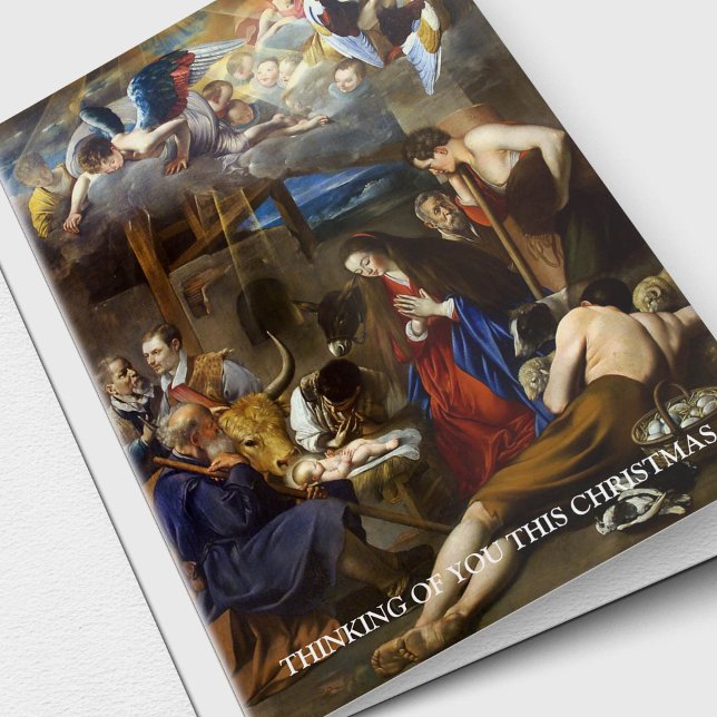 Bereavement Nativity Sympathy Christmas Holiday Card (Thinking of You Sympathy Christmas Card, Condolence, Bereavement Remembrance card)