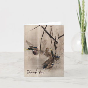 Bereavement Thank You Ducks Keepsake Obituary Card