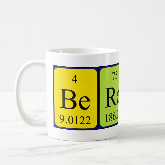 Berend periodic table name mug (Left)