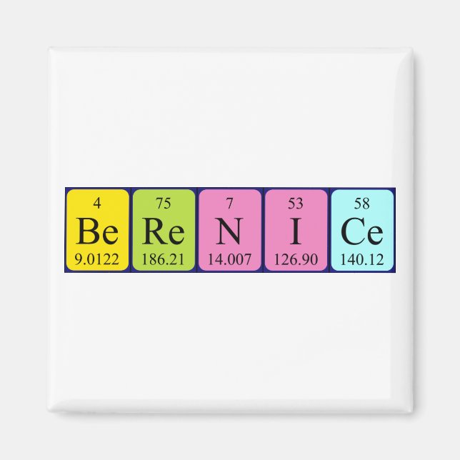 Berenice periodic table name magnet (Front)