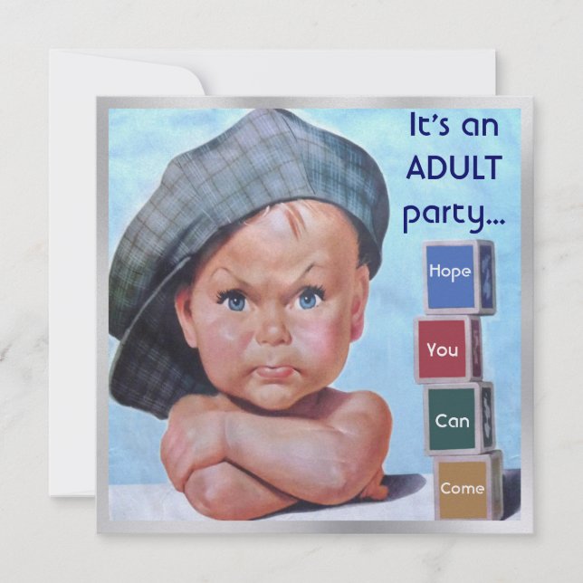 Beret Baby Invitation (Front)