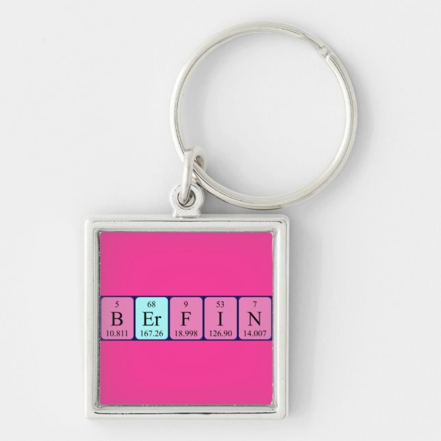 Berfin periodic table name keyring (Front)