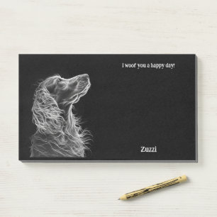 Bergamasco Abstract Art Dog Name Post-it Notes