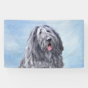 Bergamasco Sheepdog Painting - Cute Original Dog A Banner