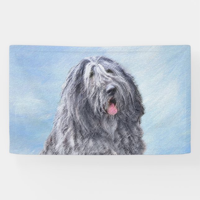 Bergamasco Sheepdog Painting - Cute Original Dog A Banner (Horizontal)