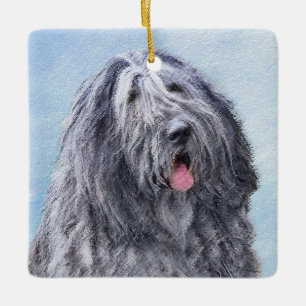 Bergamasco Sheepdog Painting - Cute Original Dog A Ceramic Ornament