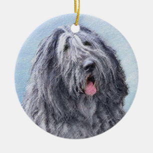 Bergamasco Sheepdog Painting - Cute Original Dog A Ceramic Ornament