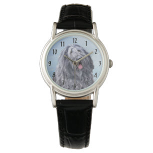 Bergamasco Sheepdog Painting - Cute Original Dog A Watch
