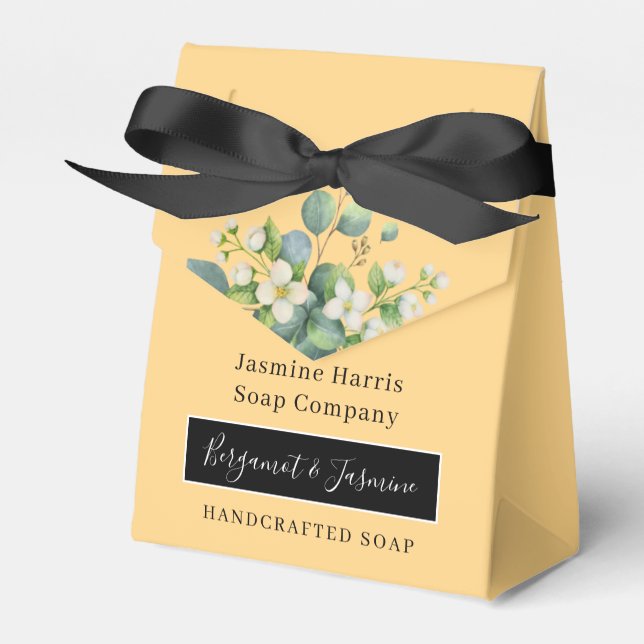 Bergamot and Jasmine Handmade Soap Favour Box (Front Side)